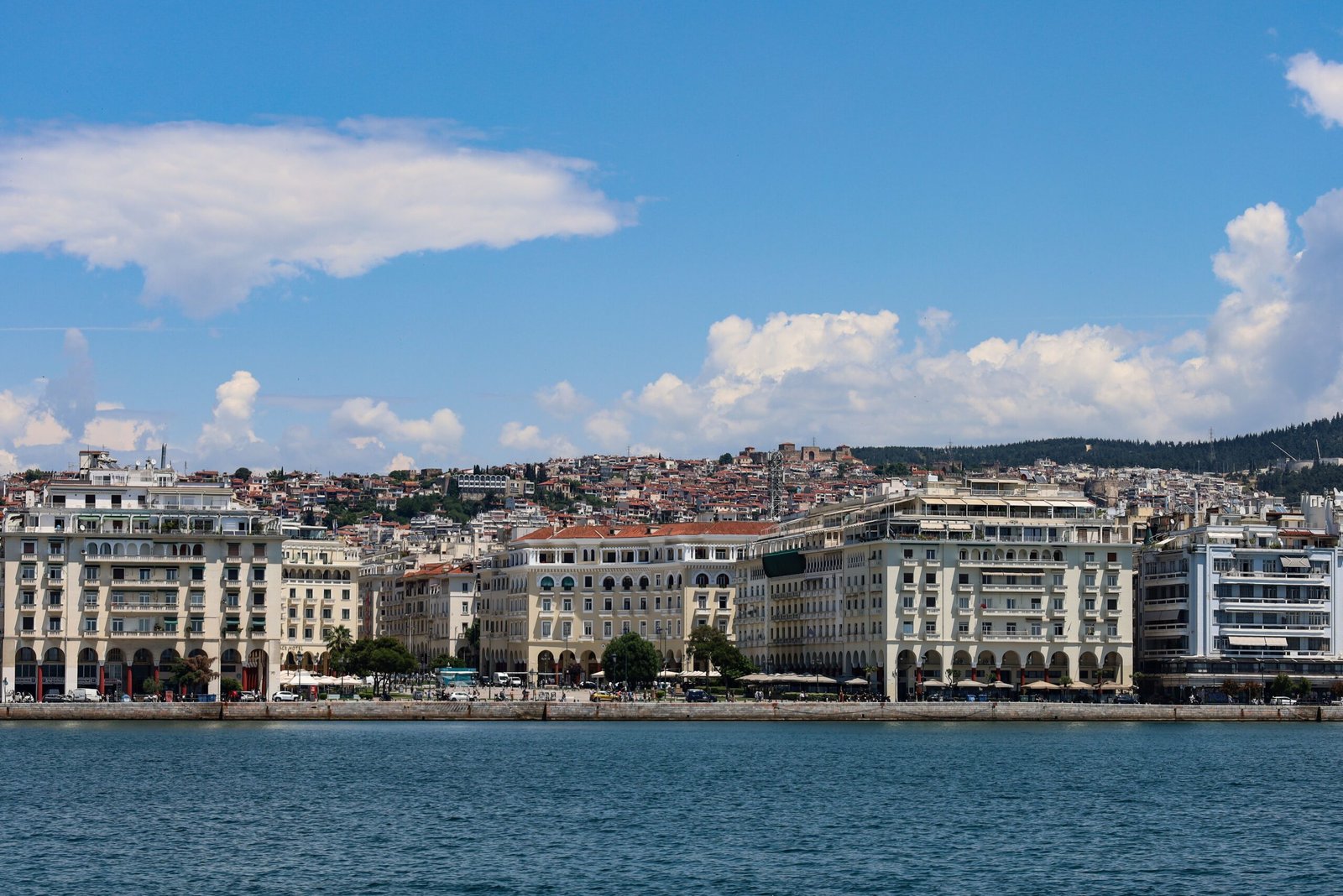 Aristotelous Square opening onto the sea in Thessaloniki, Greece